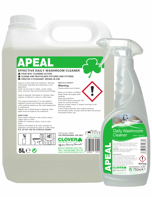 Clover Apeal Daily WashroomCleaner 6x750ml