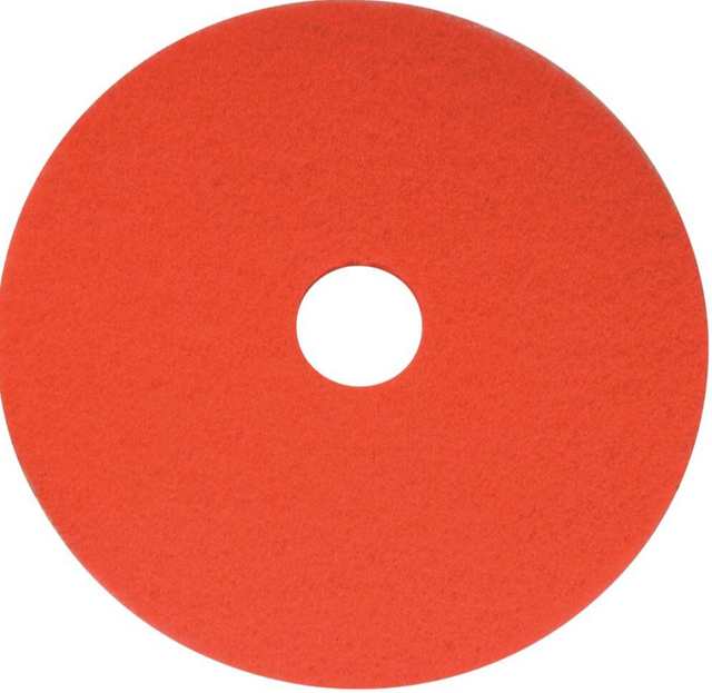 Red floor pad for Jangro 16" floor cleaning, model HG116-R.