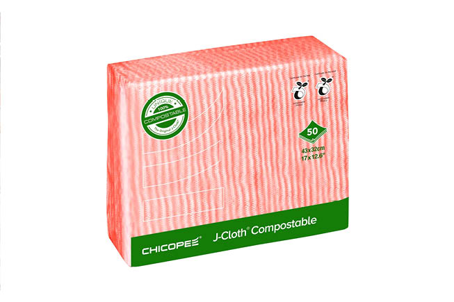 Chicopee J-Cloth Plus Compostable RED JCL 22 B 74772 1x50 wipes