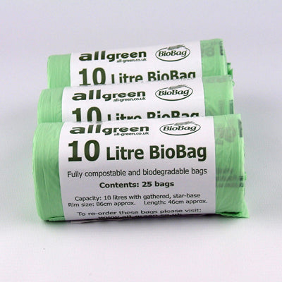 Compostable BioBag Refuse SackKitchen Caddy Liner 10L 4x25