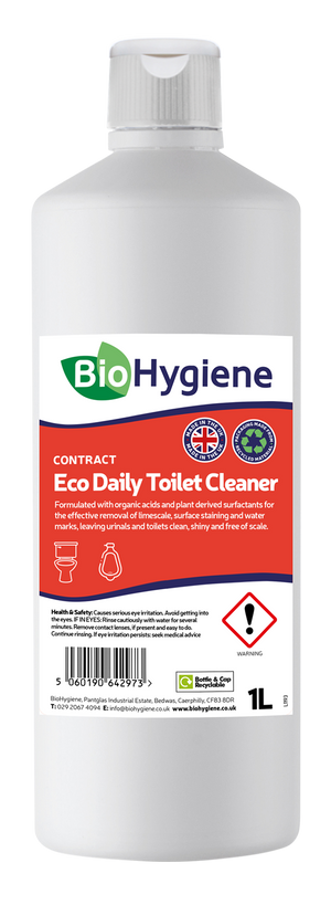 BioHygiene Eco Daily Toilet Cleaner 1L | Biotech Formula for Limescale & Odour Removal
