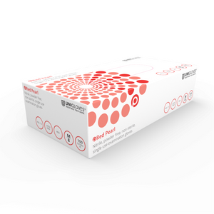 Pearl Red Nitrile Powder Free Glove Large x 100 - GP0064