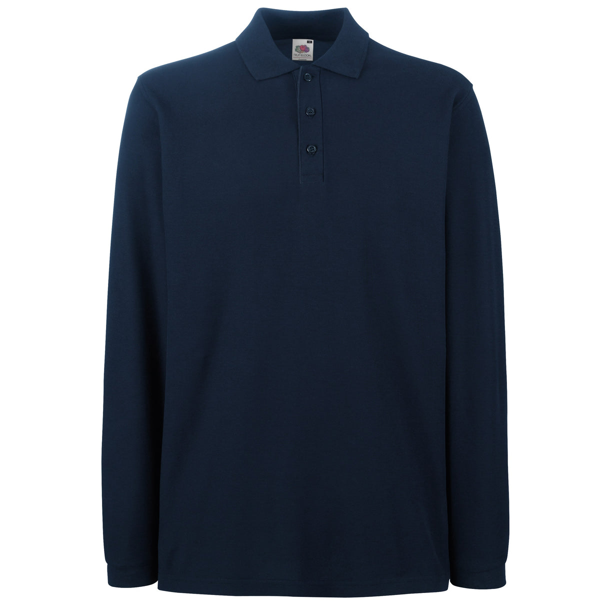 Fruit of the loom L/S Polo Deep Navy Small