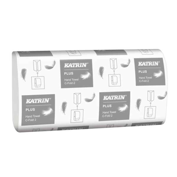 Katrin Plus Hand Towel C-fold 2ply  92512 1600 per case