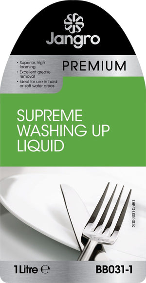 Jangro Premium Supreme Washing Up Liquid 1 litre BB031-1 - 800-161-0005