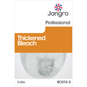 Jangro Thickened Bleach 5L packaging featuring product name and usage information.