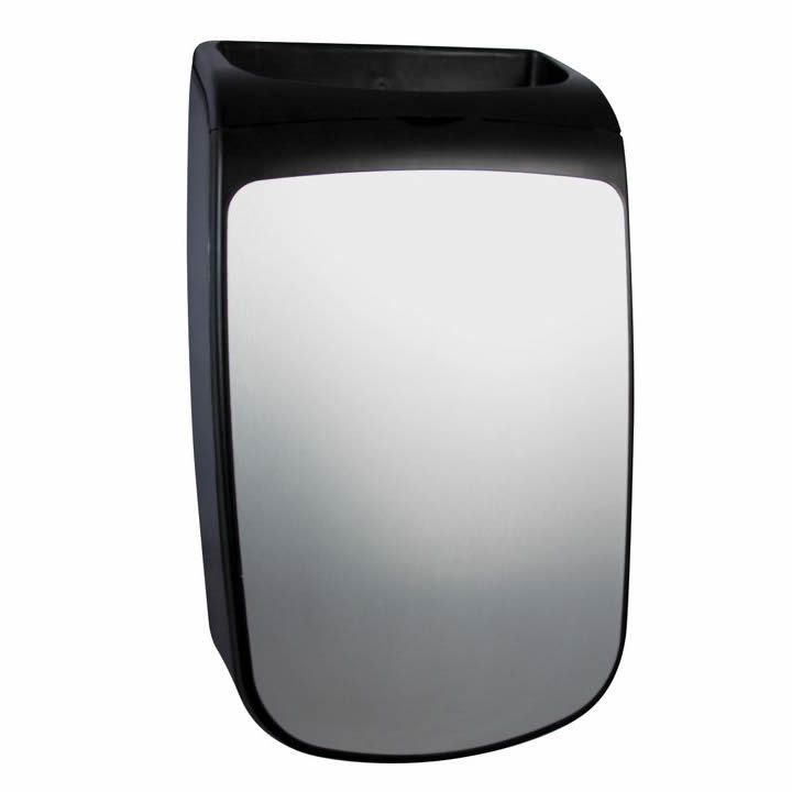 Wall mounted washroom wastebin s/steel/plastic AH206