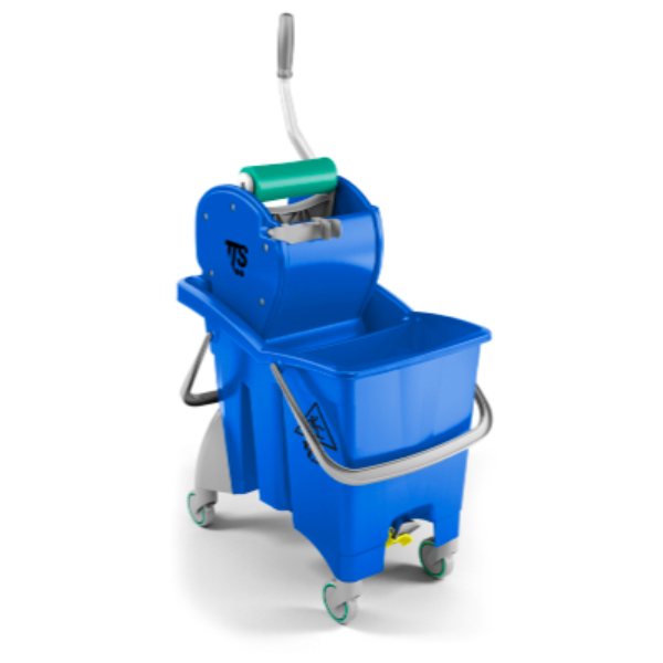 TTS Action Pro Dry Double flat mop bucket BLUE + Wringer
