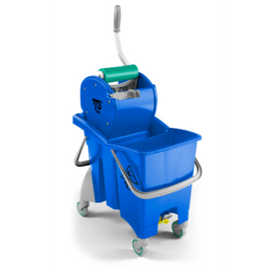 TTS Action Pro Dry Double flat mop bucket BLUE + Wringer