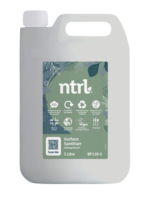 Jangro NTRL Surface Sanitiser Unfraganced 5L - BF110-5
