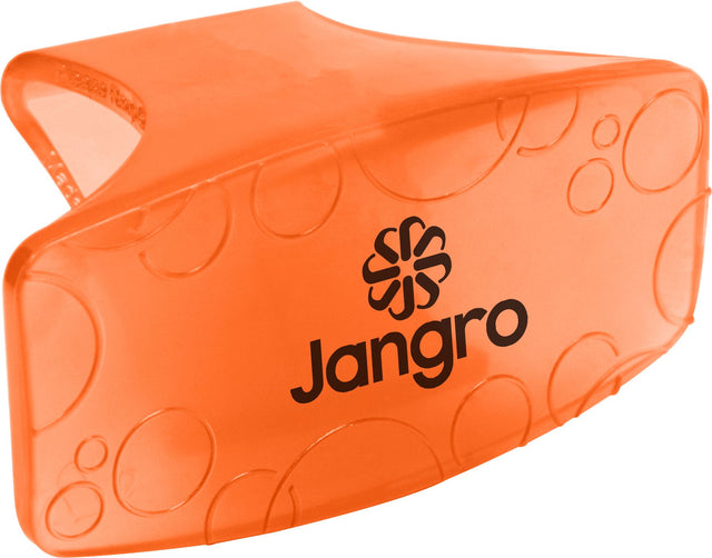 Jangro Eco Mango Deodoriser Clip – urinal freshener in orange packaging.