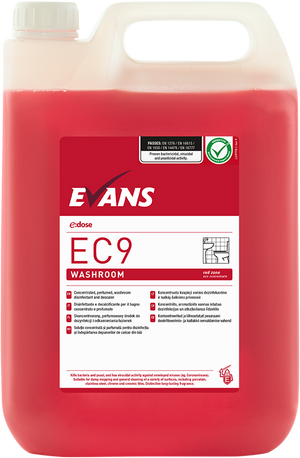 Evans EC9 Washroom Cleaner & Descaler 5L | A057EEV2 | Powerful & Eco-Conscious Cleaning