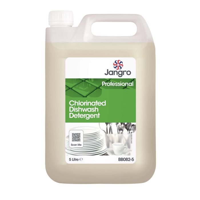 Jangro Professional Chlorinated Dishwash Detergent 5Ltr BB082-5 - 800-232-0053