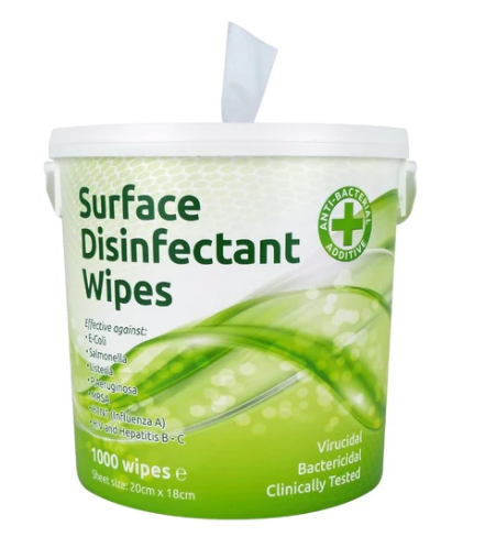 Hand & Surface Sanitiser Wipes x 1000 Alcohol Free RFHSD1000AF