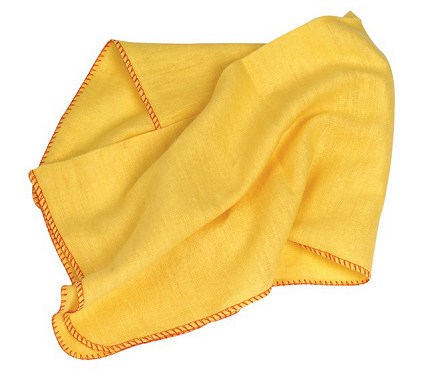 18" x 20" Yellow Duster CG101 – soft, absorbent cleaning cloth.