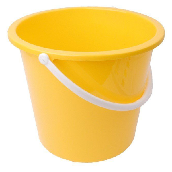 Round Bucket 8L - Durable Yellow Plastic | CL061-Y L1414294