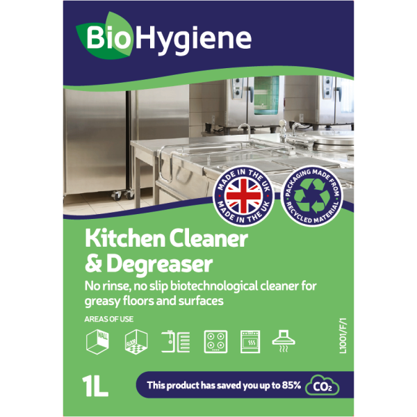 BioHygiene Kitchen Cleaner & Degreaser 1L - Optic Bottle Concentrate