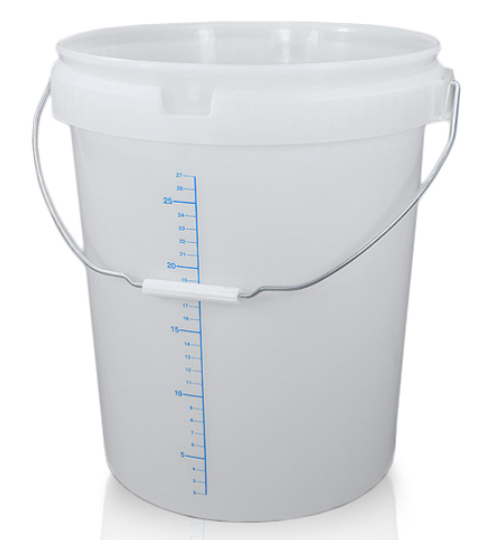 30 Litre Natural Plastic Bucket And Lid BUCKDIJK30F-LIDDIJK25/30