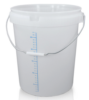 30 Litre Natural Plastic Bucket And Lid BUCKDIJK30F-LIDDIJK25/30