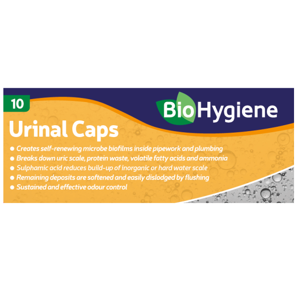 BioHygiene Urinal Cap x10 | Eco-Friendly Odour Control for Washrooms