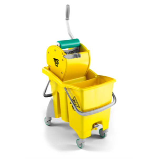 TTS Action Pro Dry Double flat mop bucket YELLOW + Wringer