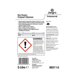 Jangro Dry Foam Carpet Cleaner 5L - BE011-5 | WoolSafe Approved Carpet Shampoo