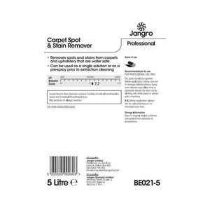 Jangro Carpet Spot & Stain Remover 5L – BE021-5 | Fast-Acting Carpet Cleaner