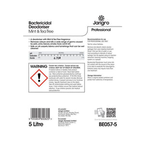Jangro Bactericidal Deodoriser Mint & Tea Tree 5L - BE057-5 | Cleans, Disinfects & Freshens
