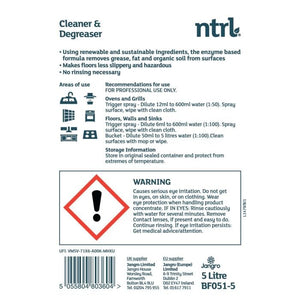 Jangro NTRL Cleaner & Degreaser 5L - BF051-5