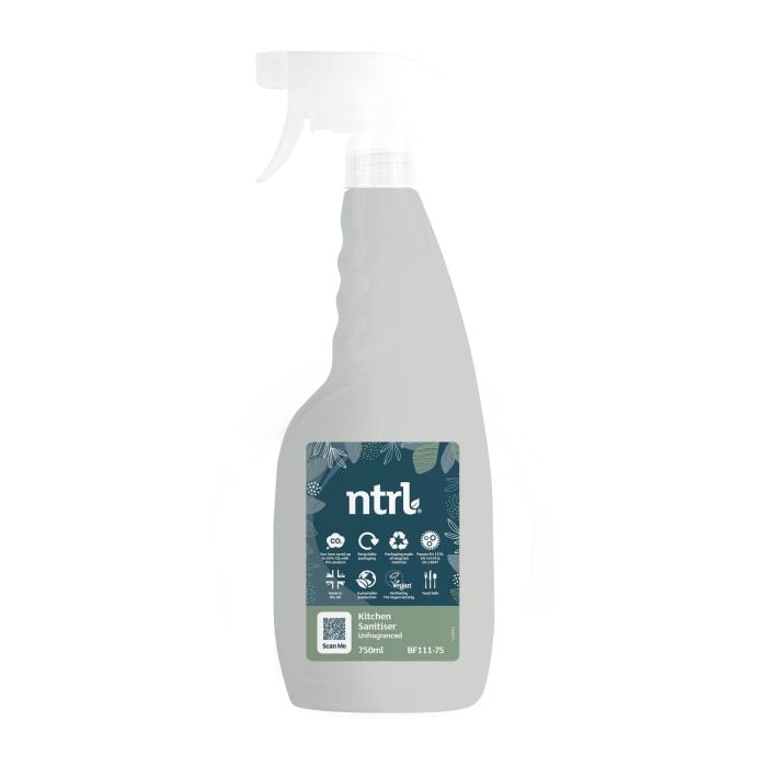 Jangro NTRL Kitchen Sanitiser Unfragranced 750ml - BF111-75