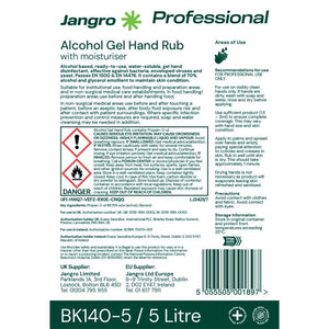 Jangro Alcohol Hand Gel Rub 5L BK140-5