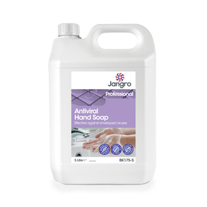 Jangro Professional Antiviral Hand Soap 5L – effective against enveloped viruses.