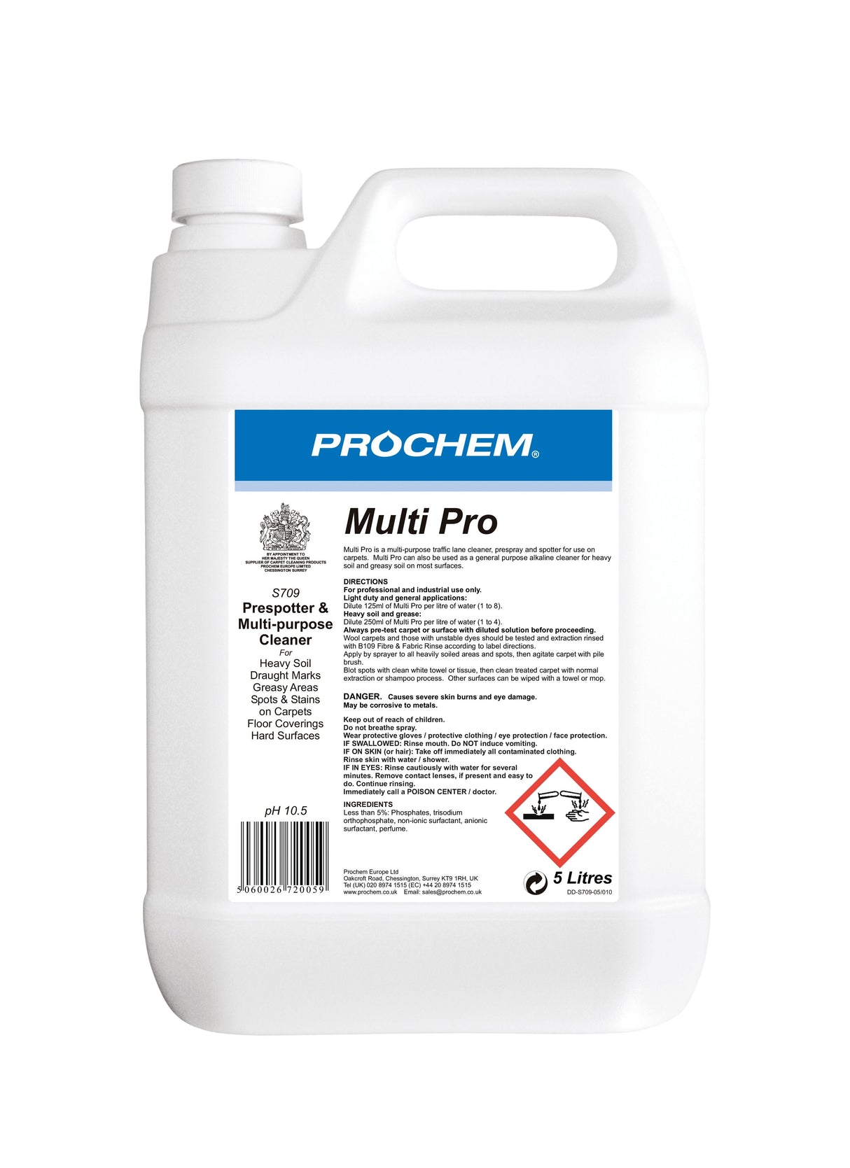 Prochem Multi Pro BM010-5 | 5L Carpet Pre-Spray & Spot Cleaner