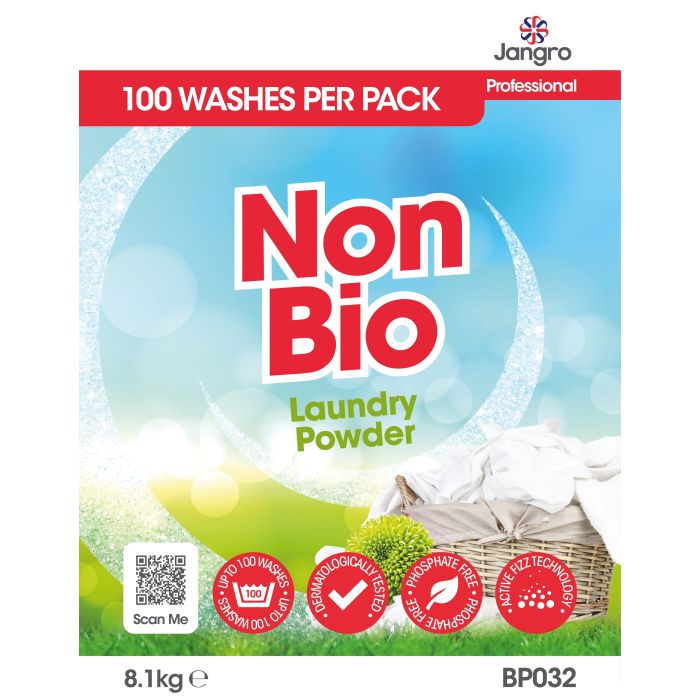 Jangro Non Bio Laundry Powder 100 Wash - BP032 | Sensitive Skin Friendly