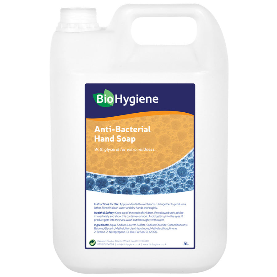 BioHygiene Antibac Hand Soap Blue 5L – Liquid & Fragranced