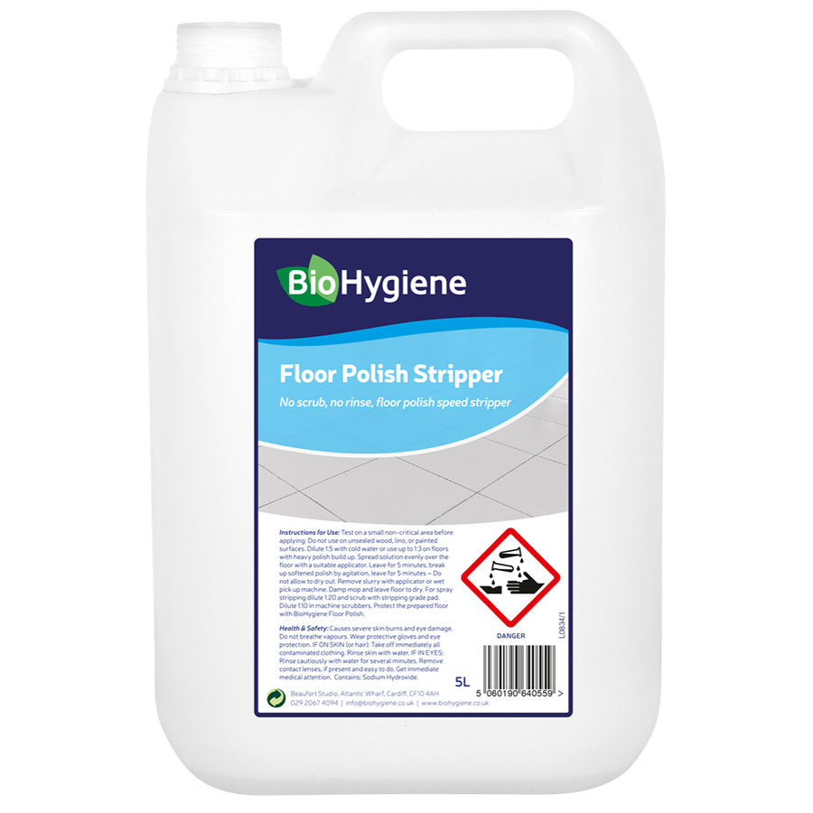 BioHygiene Floor Stripper 5L | Eco-Friendly Polish Removal for Hard Floors