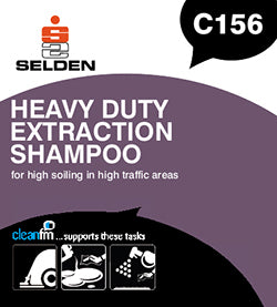 Micare Heavy Duty Extraction Shampoo C156 – cleaning product label for high soiling areas.