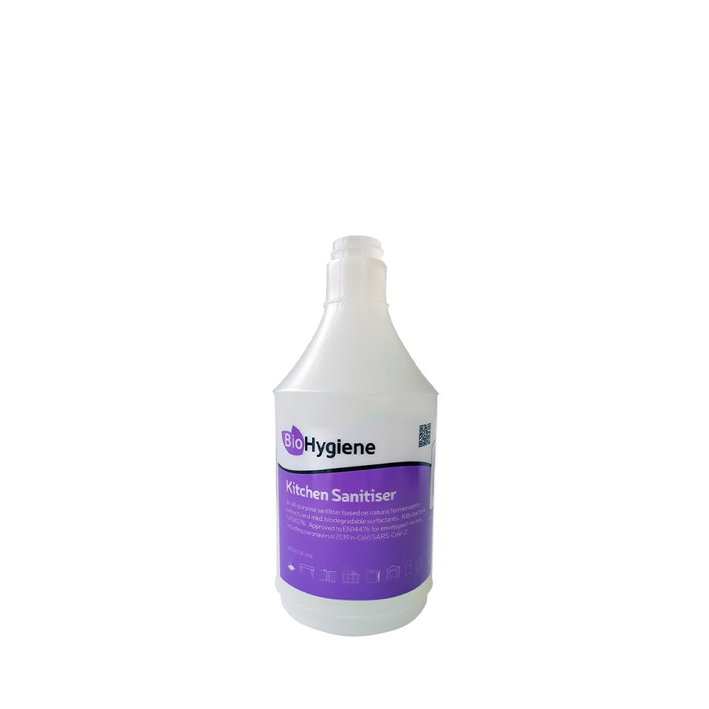 BioHygiene Empty Kitchen Sanitiser Trigger Bottle 750ml | Eco-Friendly & Reusable