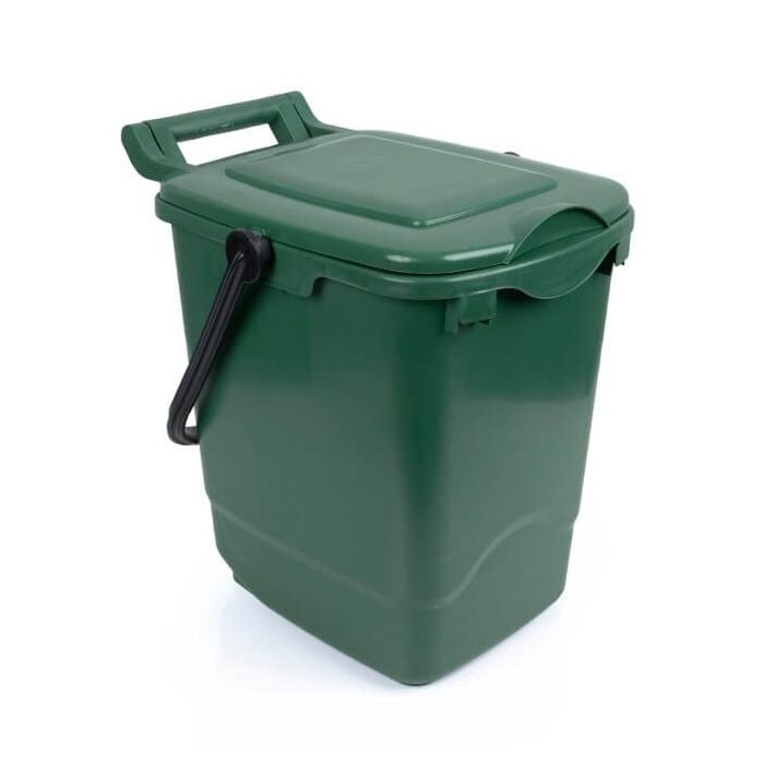 23L Green Food Waste Caddy ROB105356GRE | Durable Kitchen Compost Bin with Lid