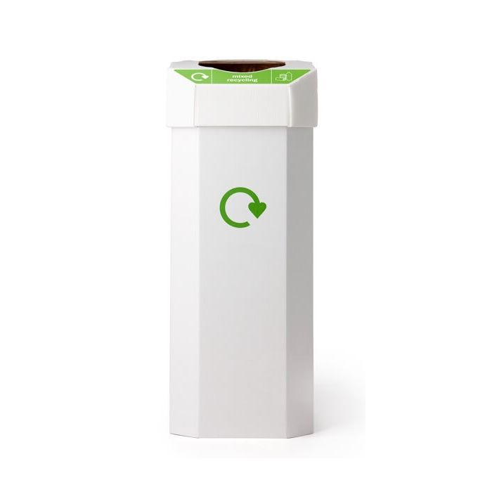 Combin CB300 Recycling Bin Set of 5 | Includes 25 Sorting Stickers for Easy Waste Separation