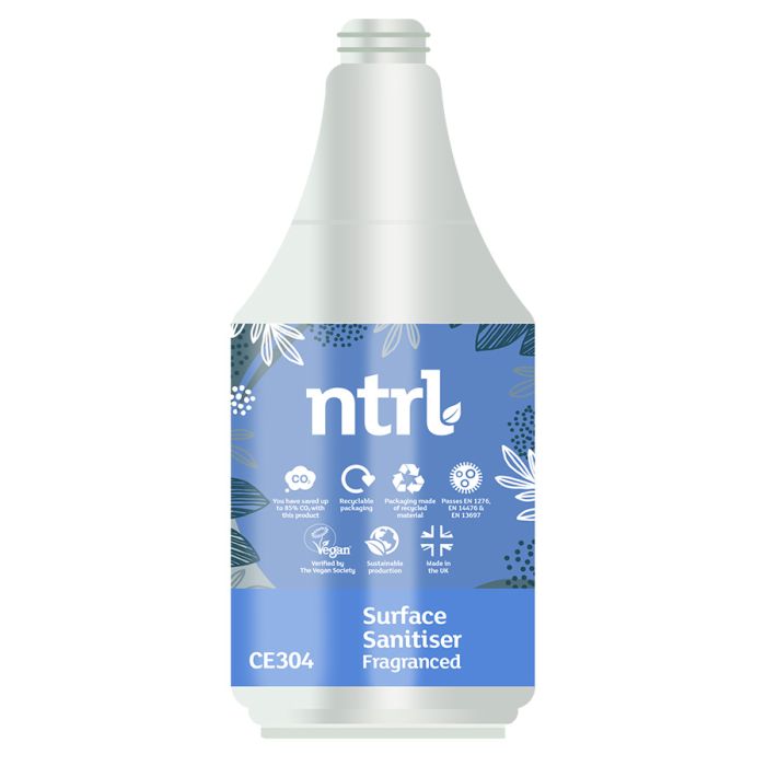 Empty Trigger Bottle for Jangro NTRL Surface Sanitiser Fragranced - CE304 (104494) | 600ml Reusable Spray Bottle