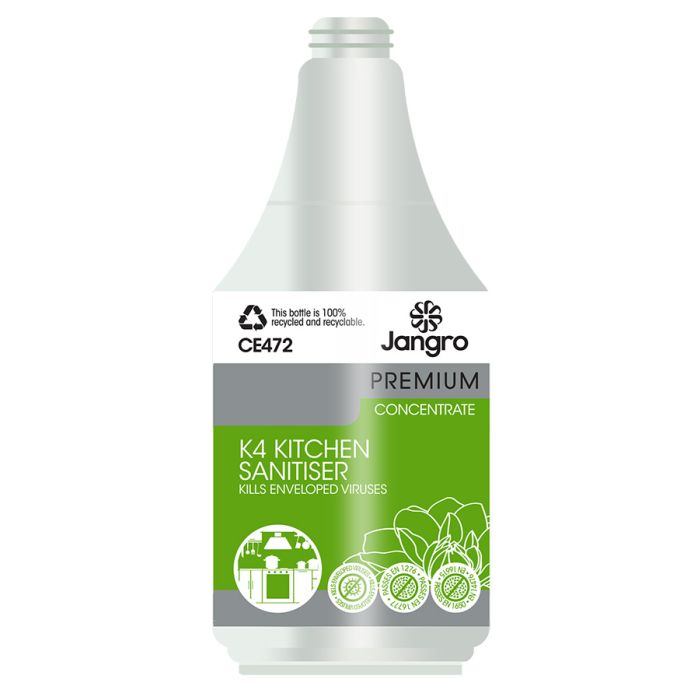 Jangro Enviro K4 Kitchen Sanitiser Trigger Bottle – CE472 | Reusable & Eco-Friendly