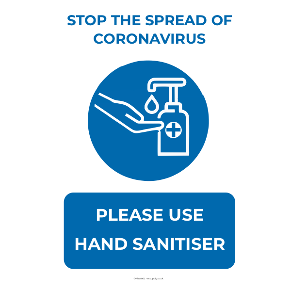 Please use hand sanitiser S/A Sign A4