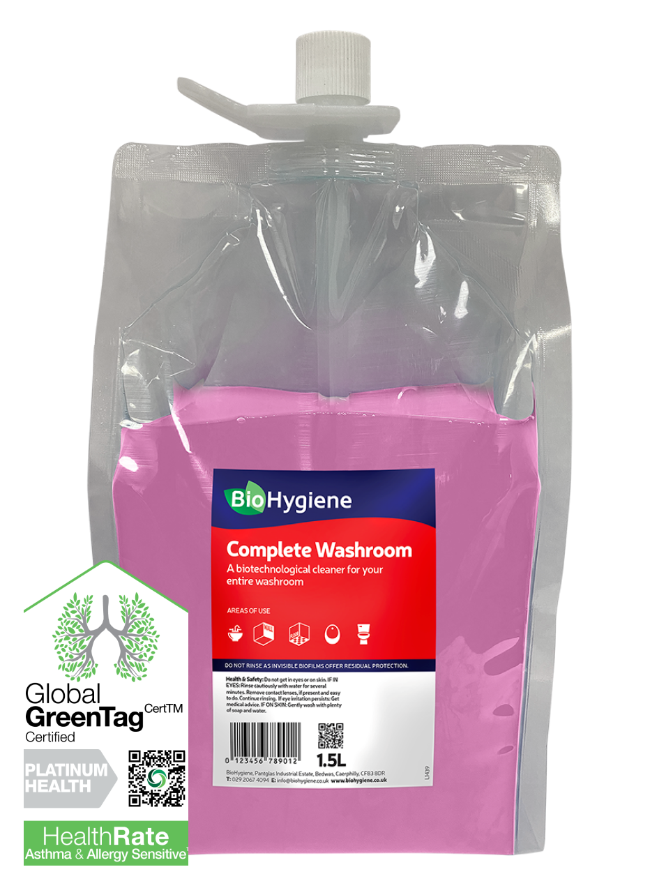 BioHygiene Complete Washroom Dosing Pouch 1.5L | Eco-Friendly Concentrated Cleaner