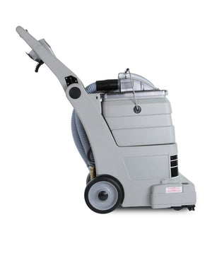 Prochem Comet Upright Carpet & Upholstery Cleaner - professional cleaning machine with wheels and hose.