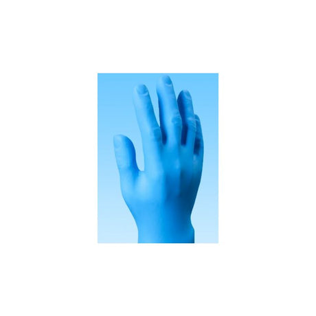 Blue nitrile gloves, medium size, pack of 100 for medical use.
