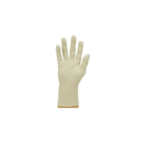 Jangro Latex Powder-Free Gloves Large – disposable gloves displayed on a hand.