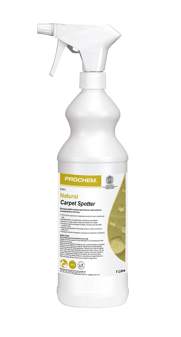 Prochem Natural Carpet Spotter 1L - plant-based carpet and upholstery spot cleaner.