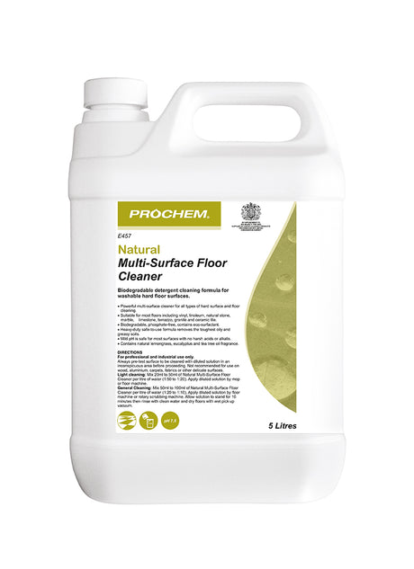Prochem Natural Multi-Surface Floor Cleaner 5L – biodegradable cleaning solution for hard surfaces.
