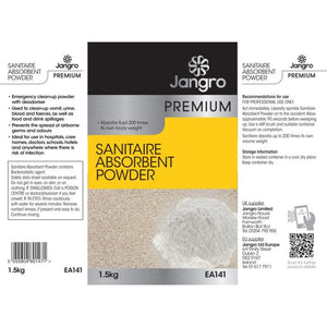 Sanitaire Absorbent Powder 1.5kg – emergency cleanup powder for biohazard spills.